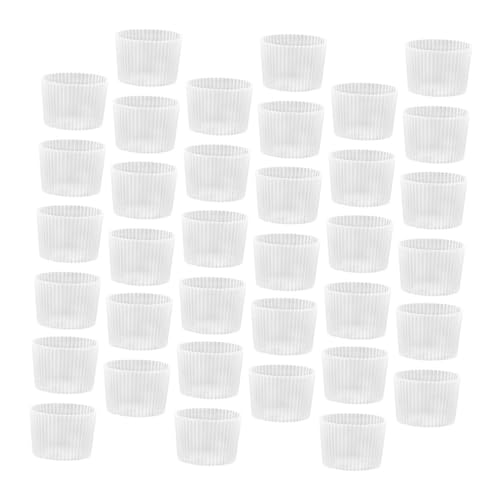 GANAZONO 100個 使い捨て透明カップスリーブ 耐熱防滑加工 飲み物保護用 多用途カップカバー 家 カフェ レストラン向け
