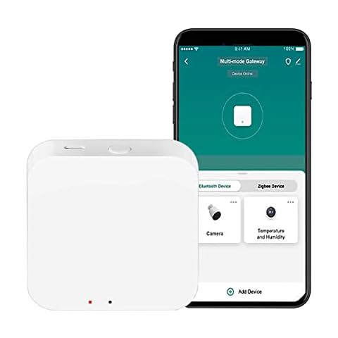 Tuya Zigbee Bluetooth mesh Gateway Wifi Smart Home Bridge Wireless Gateway Hub, Double-mode Protocol, Voice Control APP Remote Control, Works with Alexa Google Home Cover