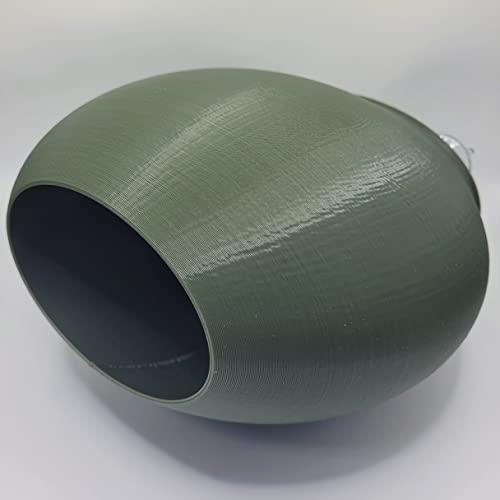 Stroodies Giant Bubbleloft Hide for Arboreal Geckos | Especially Adult Cresties | Includes 4X Suction Cups | (OliveDrab)