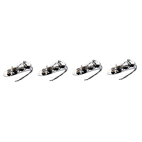 Vaguelly 4 Conjuntos De Acessórios Para Guitarra Elétrica Guitarra De Metal Guitarra Preta Placa De