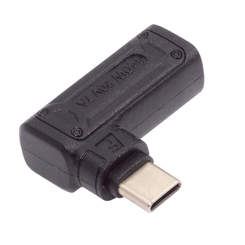 Adaptador 140W DC Jack 5.5x2.5mm a USB-C ángulo 90° miniatura 1