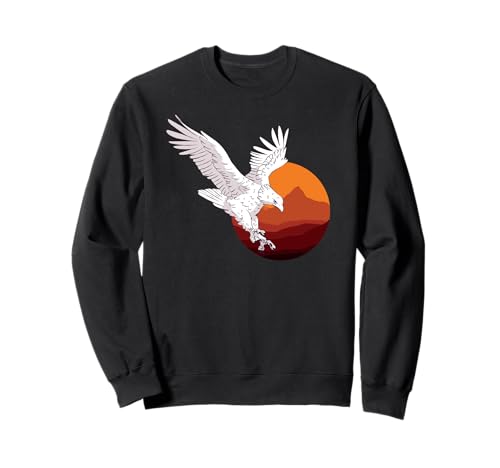 Águila con fondo de puesta Sudadera