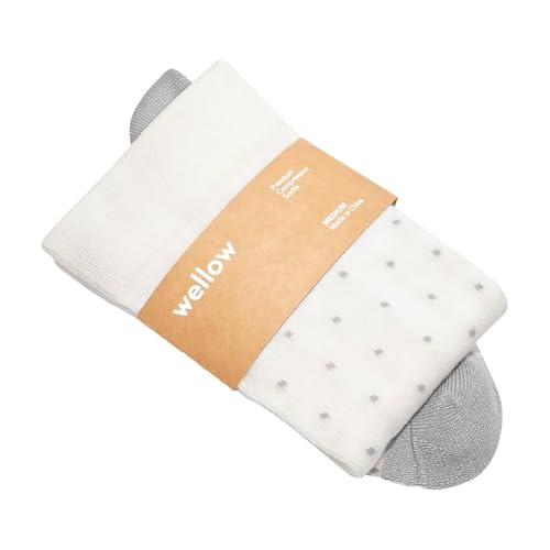 Image of Wellow Knee High Compression Socks for Men & Women - Made with Viscose from Bamboo, Swelling & Pregnancy Support