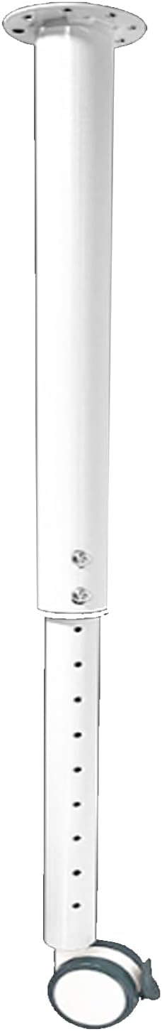 Pied de table de bar télescopique réglable 95-136.5 cm blanc