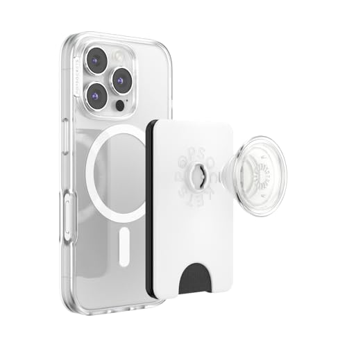 Image of PopSockets Kick-Out Wallet for MagSafe, Adjustable Kickstand, Magnetic Stand - White