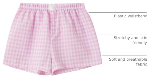 Image of Womens Boxer Shorts Gingham Y2k Pajama Cute Plaid Striped Print Lounge Sleep Shorts