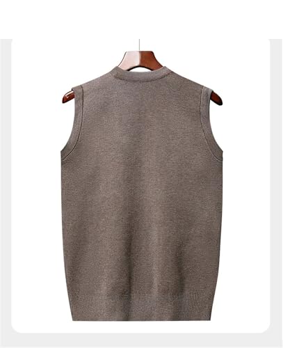 Mnjyihy Mens V Neck Pullover Sweater Vest Fall Winter Sleeveless Thick Slim Fit Checked Sweater Vests3
