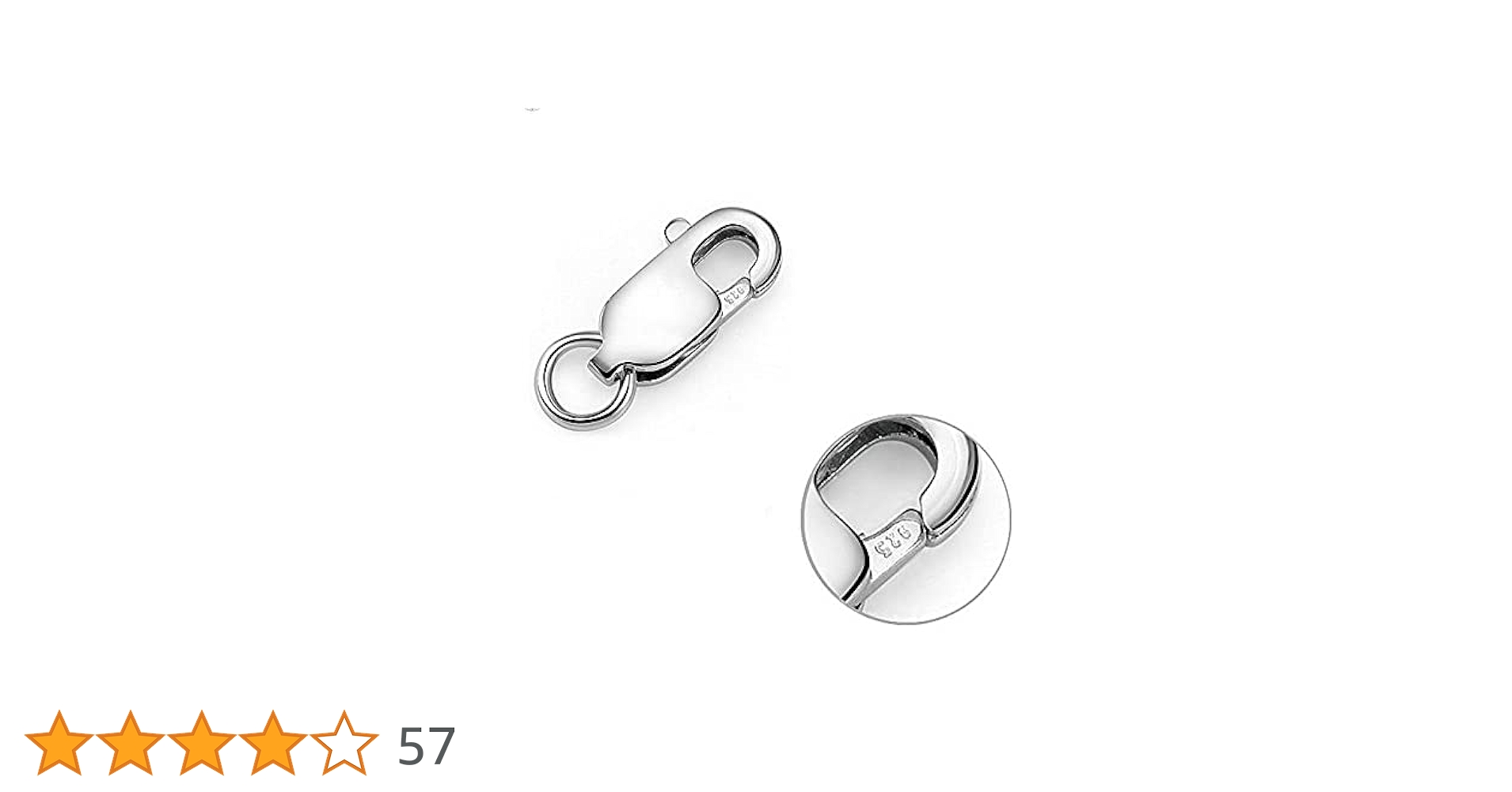 Amazon.co.jp: シルバー925 ロブスタークラスプ 8mm 10mm 12mm