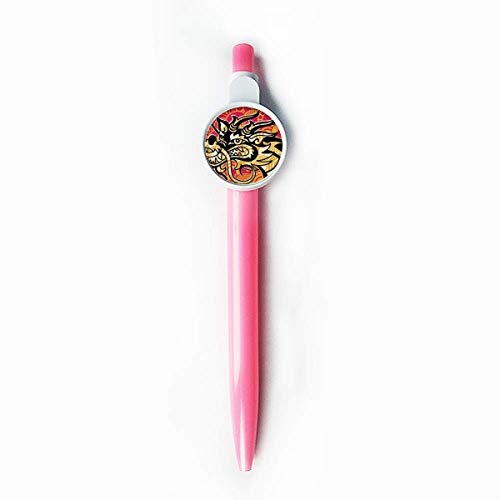 Stylo à bille rétractable dragon chinois noir écriture Asie papeterie