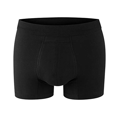 Protechdry - Washable Urinary Incontinence Cotton Boxer Brief Underwear For Men With Front Absorbent Area, Black Medium #TOP1
