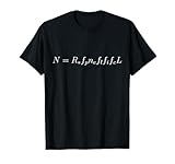 AstroApparel Co. Astronomy: Drake Equation Classic Fit Unisex-Adult T-Shirt Black Small