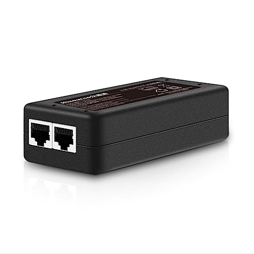Injecteur PoE jusqu'à 30 W, adaptateur PoE 2,5 Gigabit pour caméras IP et téléphones VoIP Distance réseau jusqu'à 100 m. Alimentation PoE conforme IEEE 802.3af...