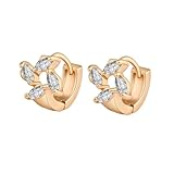 Pendientes de aro de circonita cúbica para mujer, aretes de cartílago, joyería dorada elegante para el día de San Valentín