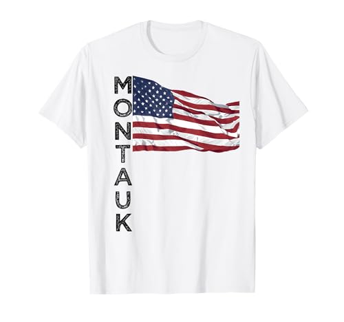 Grande souvenir estivo di Montauk New York The End Long Island Maglietta