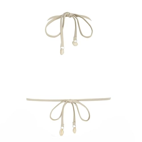 ZAFUL Women's Multiway Fishnet Bikini Top - Tie Back, Bandeau, Halter, String - Light Coffee, S - Image 2