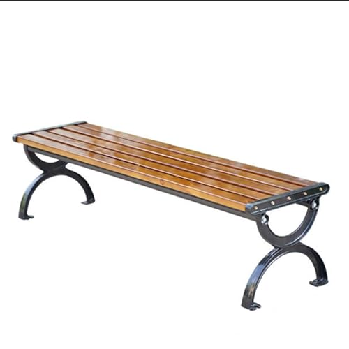 Banc de parc d'extérieur sans dossier 120 cm siège de loisirs de jardin