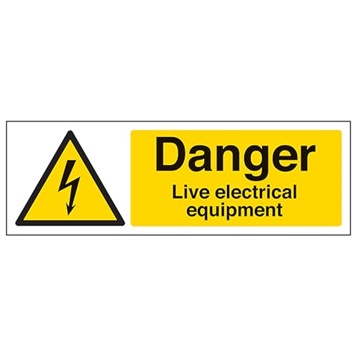Panneau danger équipement électrique V Safety 600x200mm plaque aluminium composite 3mm