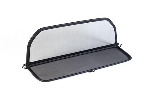 Déflecteur de vent pliable noir avec fermeture rapide pour Mercedes SL R107 Décapotable 1971-1989