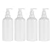 Hemoton 4 szt. 500 ml pusta pompa butelka do wielokrotnego napełniania dozownik mydła butelki plastikowe przezroczyste pompki do wielokrotnego napełniania puste butelki do mydła w płynie dozowniki balsamów do rąk kąpiel kuchenna