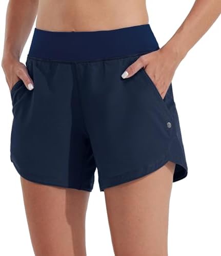 Willit Women's 5" Swim Board Shorts Quick Dry Beach Swimming Shorts UPF 50+ High Waisted Liner Pockets