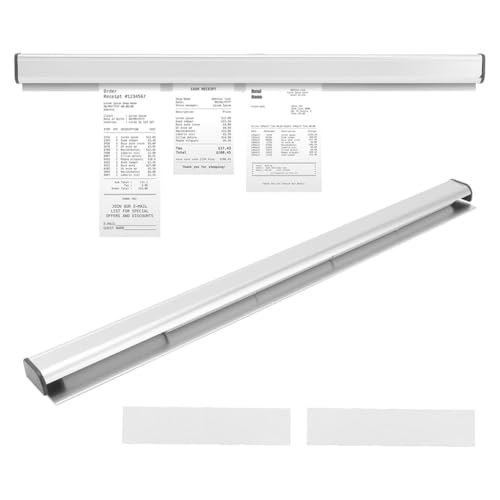 Image of HASTHIP Ticket Holder Receipt Holder for Restaurant, 19.6 Inches Metal Order Tab Grabber No Drill Restaurant Order Ticket Holder for Kitchen Office Cafes Restaurant Bars