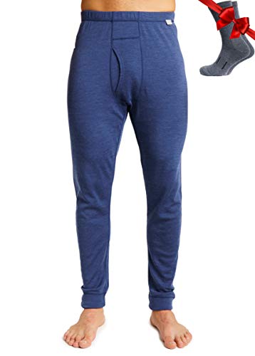 Merino wool men's base layer pants — 100% organic wool midweigh…