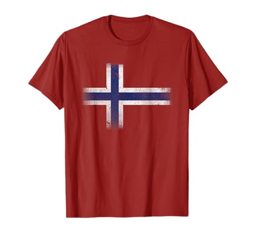 Norway Flag Distressed Nordic Red White Blue Symbol T-Shirt