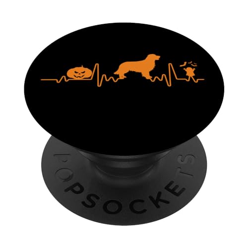 Golden Retriever Dog Heartbeat Halloween Funny Costume PopSockets PopGrip Intercambiable