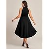 Ever-Pretty-Womens-Summer-A-Line-Halter-Plus-Size-Sundresses-Causal-Cocktail-Dress-01782-PZ Ever-Pretty Sexy Knee Length Empire Waist A Line High Low Plus Size Graduation Dress Black L