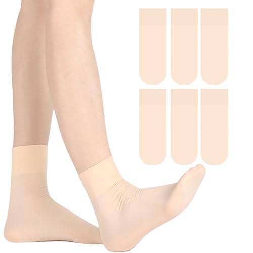 Himcus Girls Ballet Socks 3-Pack Kids Seamless Dance Socks Soft Breathable(Ballet Skin S)