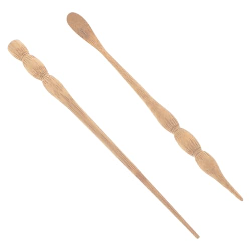 STOBAZA 2-piece Bamboo Tea Scoop and Tea Needle Set Tea Ceremony Accessories Tea Tools Holder for Tea Lovers Home Tea Utensil