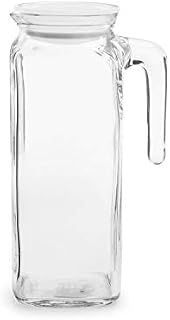 Bormioli Rocco Glass Frigoverre Jug With Airtight Lid (1 Liter): Clear Pitcher With
