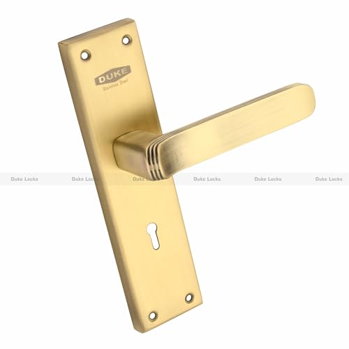 Image of DUKE Mortise Handle Set with Lock |Brass Bolt Body | Premium Handles | MH-1015 BA KY | Antique Brass |Weather-Proof |25-40mm Thickness| Easy Installation