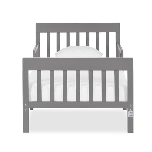 Image of Dream On Me Finn Toddler Bed, GREENGUARD Gold, Pinewood, Steel Grey