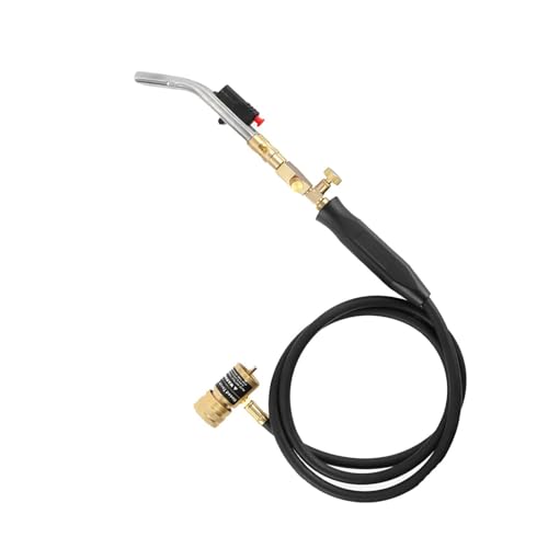 YIXANNX Antorcha de propano portátil, soplete ajustable con control de llama, diseñada para ser versátil en soldadura y cocina, kits soldadura, mangueras, tanques, fuerte.