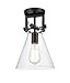 Innovations Lighting 411-1F-BK-8CL Bare Bulb 1 Light Cord Set, Matte Black