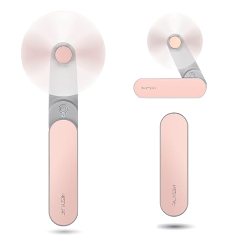 Nezylaf Portable mini handheld Fan, small Rechargeable Personal Fan for 9-15 Hours Runtime, Pocket Design for Travel/Women Essentials/vacation/beach/vacation/airplane/disney