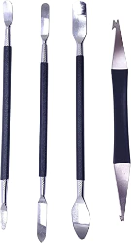 TUOREN Woodwind Instrument Repair Tools Double Head Spring Hook Leather Pads Leveling Adjustment Kit for Sax Clarinet Oboe Flute Piccolo 4pcs