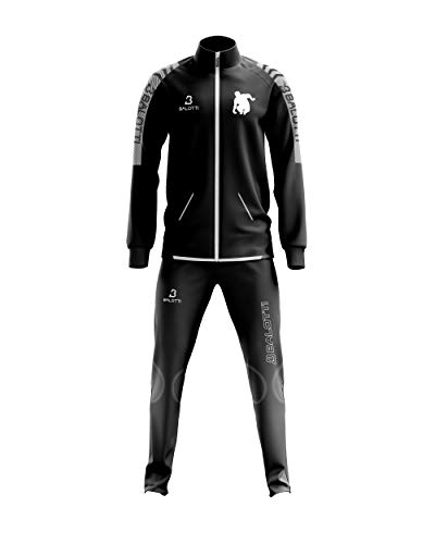 BALOTTI SURVETEMENT PETANQUE (Possibilité Prénom dans le dos) (XXXL, NOIR/BLANC)