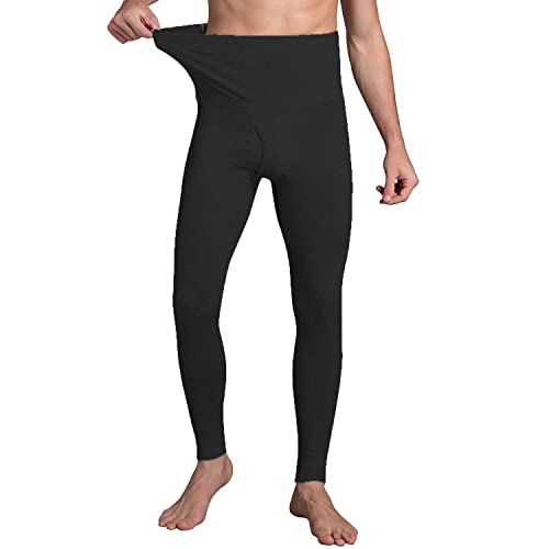 Men's High Waist Compression Recovery Leggings Running Yoga Tummy Control Pants Baselayer Tights Pants3