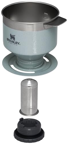 Image of STANLEY Perfect Brew Pour Over Set | 12 oz Camp Mug with Lid Included | Drip Coffee Maker with Reusable Filter | Insulated Stainless Steel | BPA-Free | Hammertone Silver