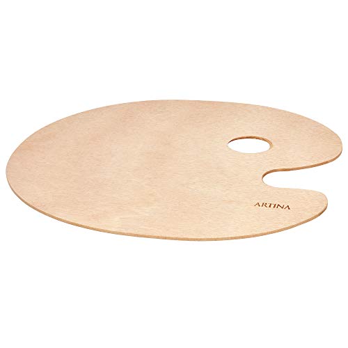 ARTINA Holz Malpalette Rund 25 x 30 cm