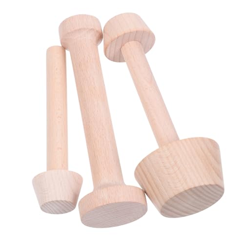 AUTSUPPL 3 piezas Molde para Tartas de Huevo de Madera Antiadherente Doble Cabeza Molde para Hornear Tartaletas Muffins y Cupcakes Herramienta DIY para Repostería Casa