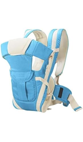 Image of BabyGo Kid Seat Baby Hip Carrier 4-in-1 Adjustable Baby Carrier Cum Kangaroo Bag|Front, Back|for 6 to 24 Months Baby|Newborn to Toddler Carrier|Safety Belt & Buckle Straps|Up to 15 Kgs (Sky Blue)