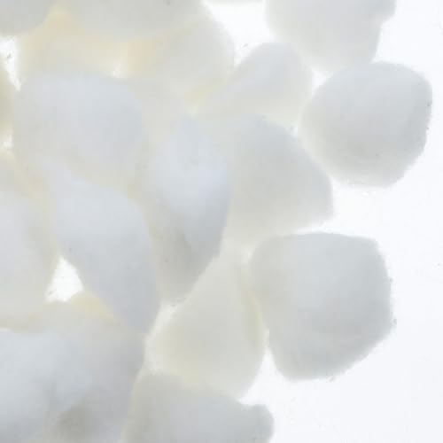 Bolas de algodón de 100% algodón puro HOMSFOU, algodón blanco premium y suave al tacto para rostro 3