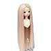 Yutotue 1/6 Long Straight Finished Wigs Pretty Color BJD Doll Wig for 1/6 BJD Doll Hair Wigs (Light Pink)