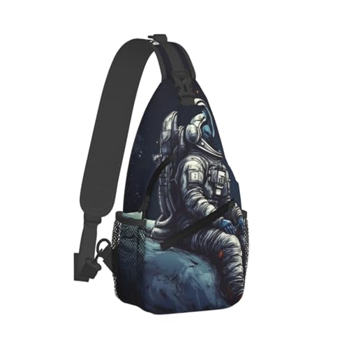 Bolso tipo Sling para mujer y hombre negro miniatura 7