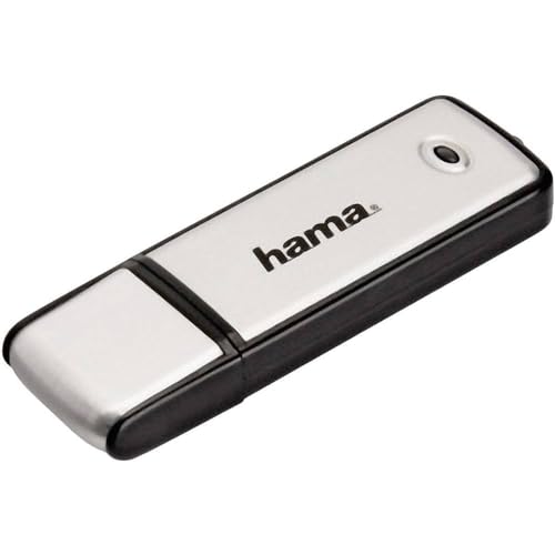 Hama Fancy USB Flash Drive, USB 2.0, 128 GB, 10MB/s, Black/Silver