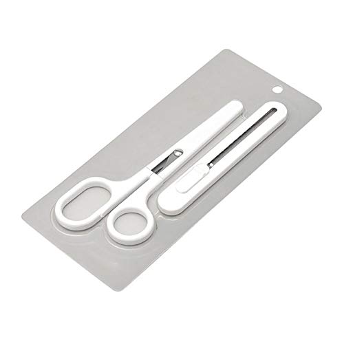 Tijeras de cocina Tijeras Papelería Cuchillo Flexible Antióxido Tijeras para cortar papel para la escuela Oficina Hogar (Blanco A)