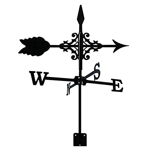 Guomipai Métal weatherervane avec Arrow Ornement, Jardin Jardinage météo VANAGE Vente Vente Vente Professionnel Tool de Mesure du Vent Direction du Vent Vinateur Jardin de Jardin Montage Facile